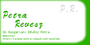 petra revesz business card